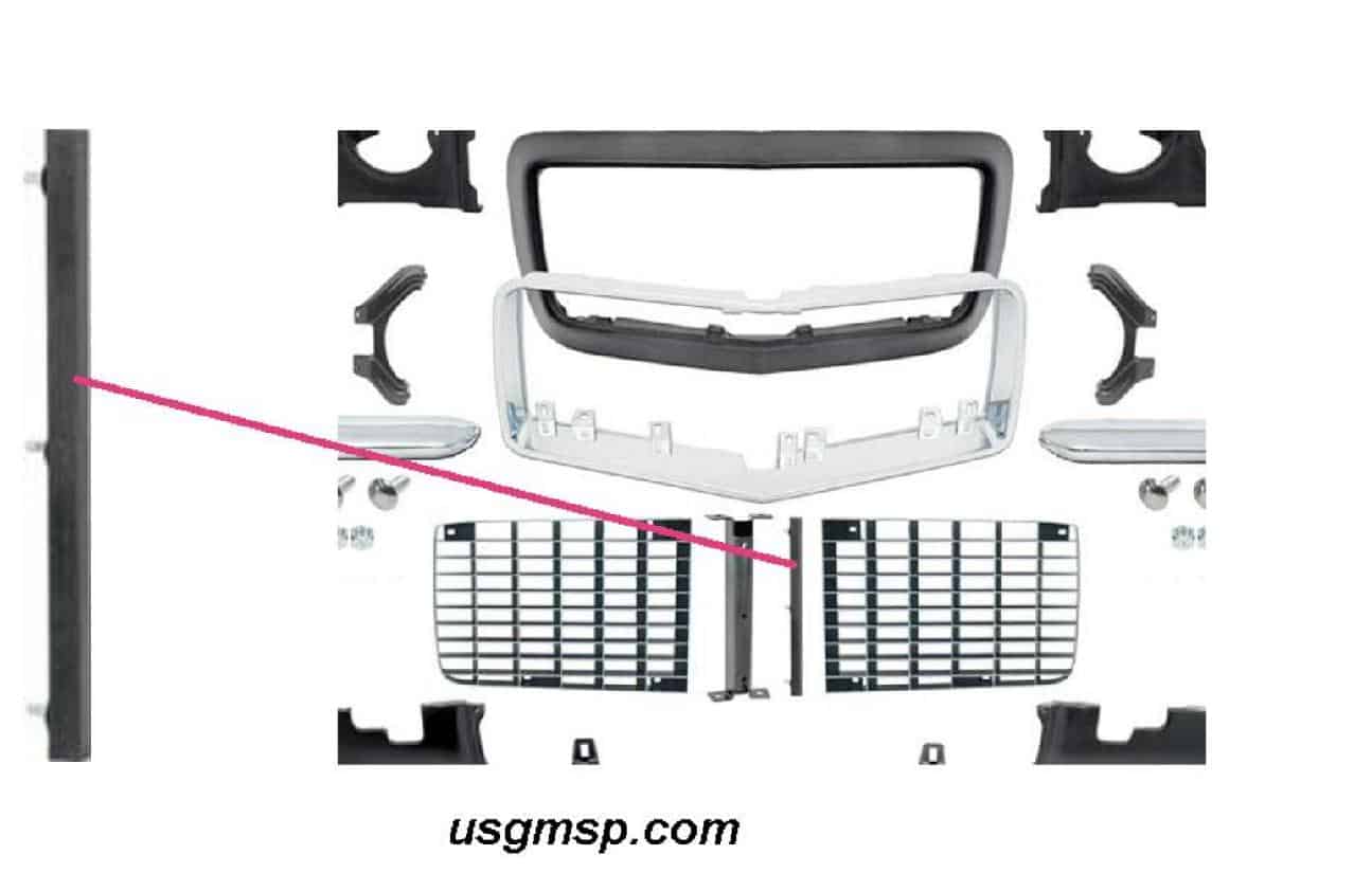 Grill Divider Insert: 70-73 Camaro RS